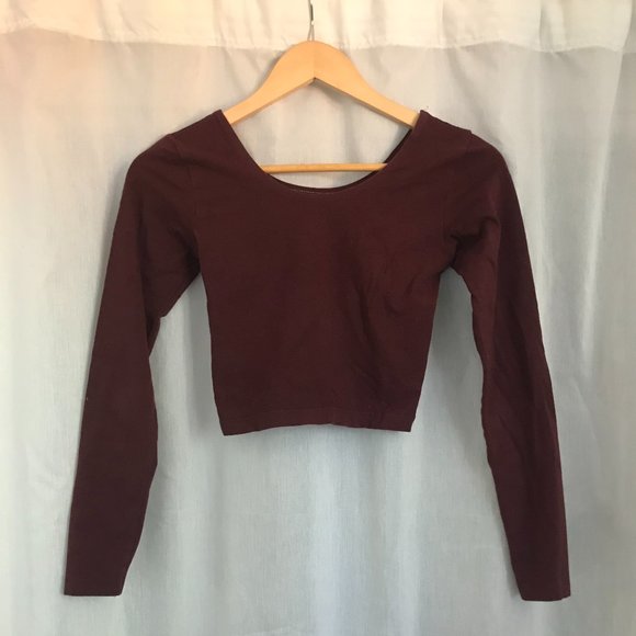 American Apparel Long Sleeve Crop Top - Picture 2 of 2